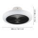 Ventilator LED dimabil de tavan LED/25,5W/230V negru Eglo + telecomandă