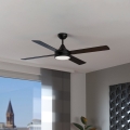 Ventilator LED dimabil de tavan LED/20W/230V negru Eglo + telecomandă