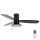 Ventilator LED dimabil de tavan Lucci Air 210662 FLUSSO 1xGX53/18W/230V lemn/negru + telecomandă