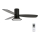 Ventilator LED dimabil de tavan Lucci Air 210662 FLUSSO 1xGX53/18W/230V lemn/negru + telecomandă