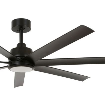 Ventilator LED dimabil de tavan Lucci Air 21318349 ATLANTA 1xGX53/12W/230V d. 142 cm negru + telecomandă