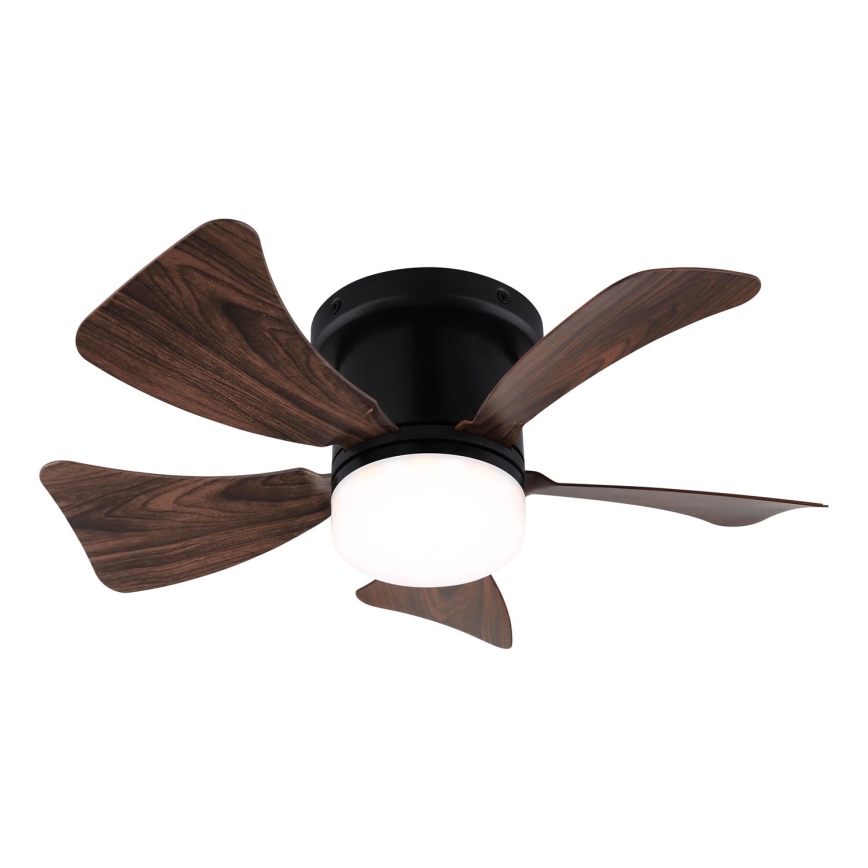 Ventilator LED dimabil de tavan ZEVENTI MUNDAKA LED/10W/230V maro + telecomandă