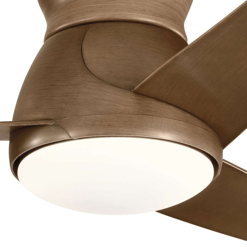 Ventilator LED dimabil de tavan ERIS 10W/230V bronz IP44 Kichler + telecomandă