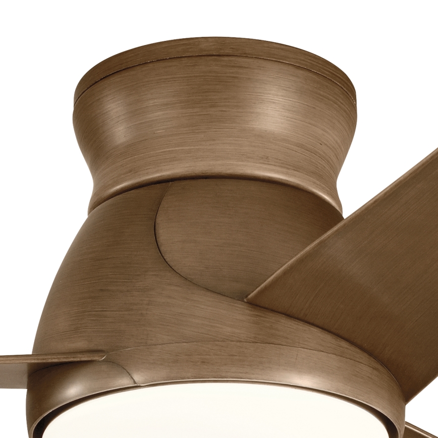 Ventilator LED dimabil de tavan ERIS 10W/230V bronz IP44 Kichler + telecomandă