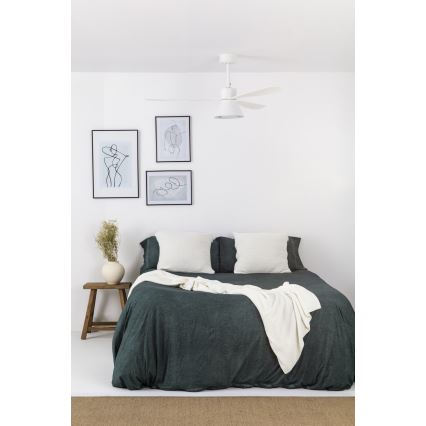 Ventilator LED dimabil de tavan FARO 33760WT-22 AMELIA L CONE LED/20W/230V 2700/3500/5000K alb d. 132 cm Wi-Fi Tuya + telecomandă