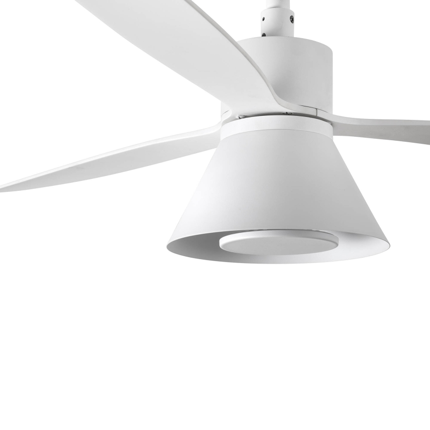 Ventilator LED dimabil de tavan FARO 33760WT-22 AMELIA L CONE LED/20W/230V 2700/3500/5000K alb d. 132 cm Wi-Fi Tuya + telecomandă