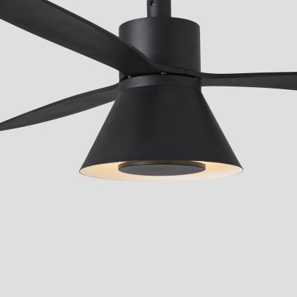 Ventilator LED dimabil de tavan FARO 33761WT-23 AMELIA L CONE LED/20W/230V 2700/3500/5000K negru d. 132 cm Wi-Fi Tuya + telecomandă