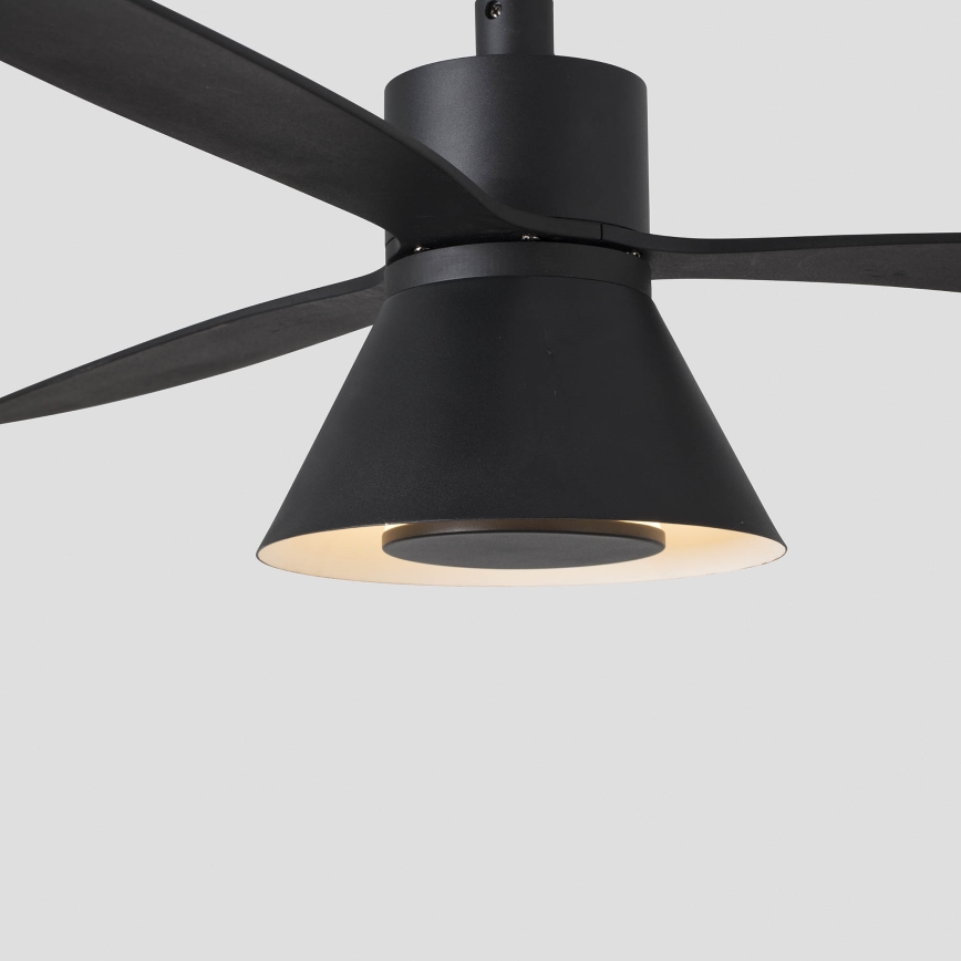 Ventilator LED dimabil de tavan FARO 33761WT-23 AMELIA L CONE LED/20W/230V 2700/3500/5000K negru d. 132 cm Wi-Fi Tuya + telecomandă
