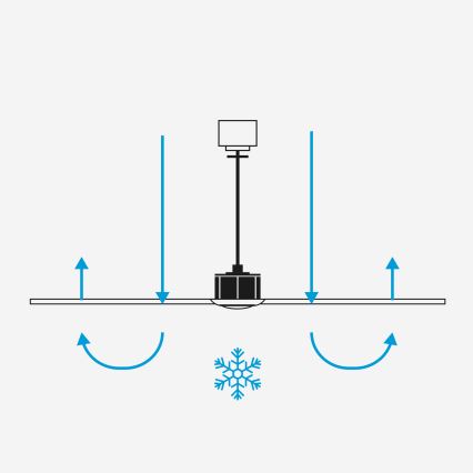 Ventilator LED dimabil de tavan FARO 33761WT-23 AMELIA L CONE LED/20W/230V 2700/3500/5000K negru d. 132 cm Wi-Fi Tuya + telecomandă