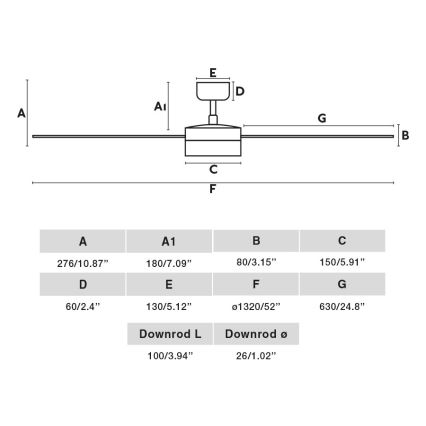 Ventilator LED dimabil FARO 34290-1TW CRUISER LED/20W/230V 2700/4000/6500K d. 132 cm + telecomandă