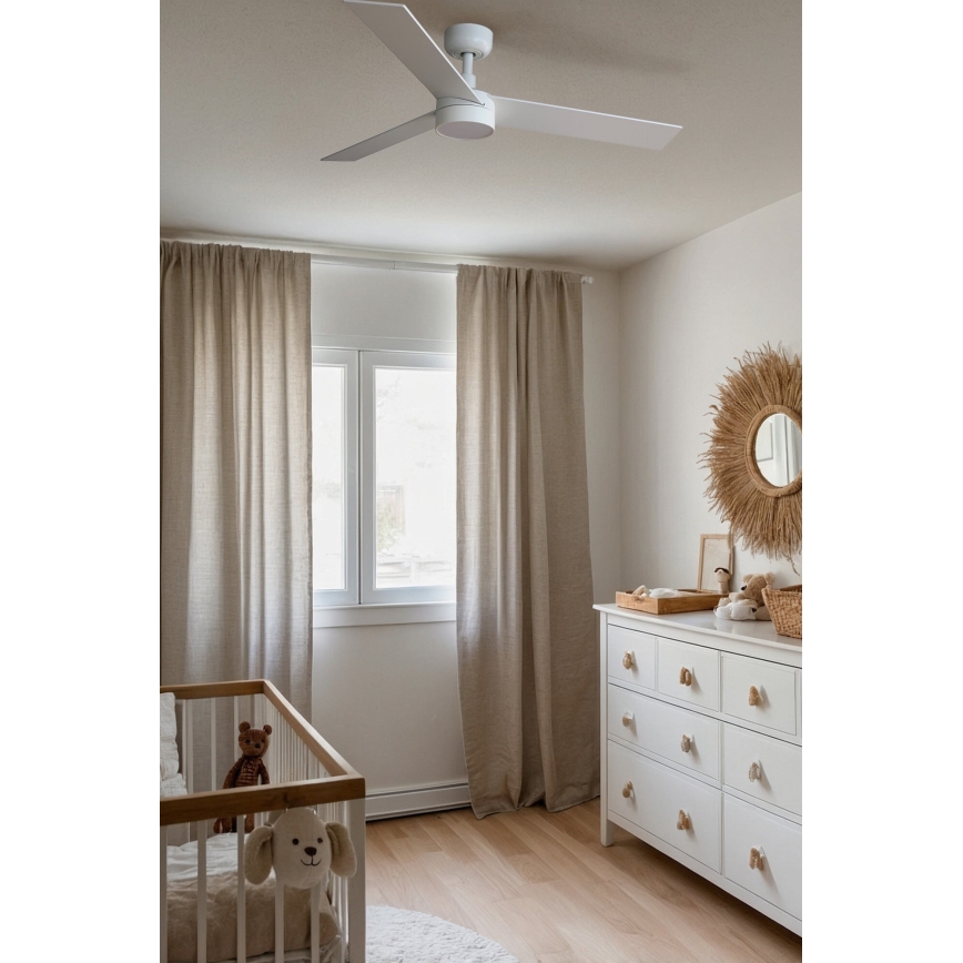 Ventilator LED dimabil FARO 34295-1TW RUDDER S LED/18W/230V 2700/4000/6500K + telecomandă