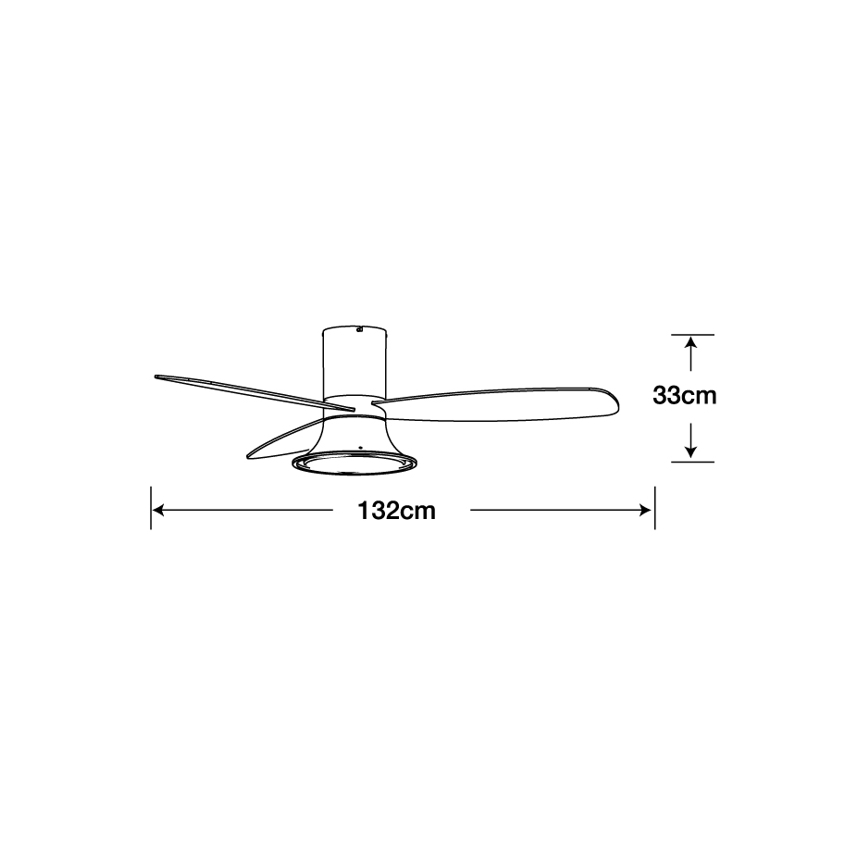 Ventilator LED dimabil de tavan Lucci Air 210662 FLUSSO 1xGX53/18W/230V lemn/negru + telecomandă