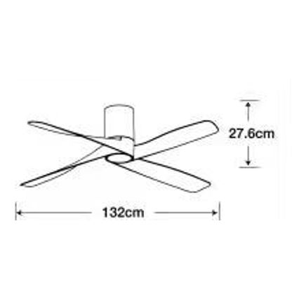 Ventilator LED dimabil de tavan Lucci air 213350 RIVIERA 1xGX53/12W/230V alb + telecomandă
