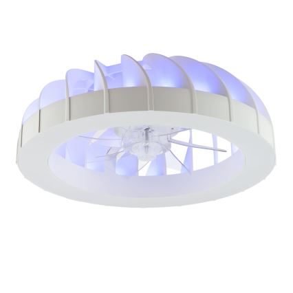 Ventilator LED RGBW dimabil de tavan cu lumină Brilliant FANORA LED/30W/230V 2700-6500K d. 46 cm alb + telecomandă