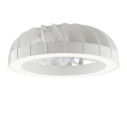 Ventilator LED RGBW dimabil de tavan cu lumină Brilliant FANORA LED/30W/230V 2700-6500K d. 46 cm alb + telecomandă