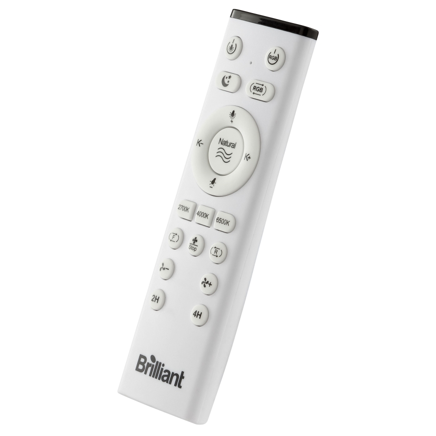 Ventilator LED RGBW dimabil de tavan cu lumină Brilliant FANORA LED/30W/230V 2700-6500K d. 46 cm alb + telecomandă