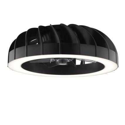 Ventilator LED RGBW dimabil de tavan cu lumină Brilliant FANORA LED/30W/230V 2700-6500K d. 46 cm negru + telecomandă