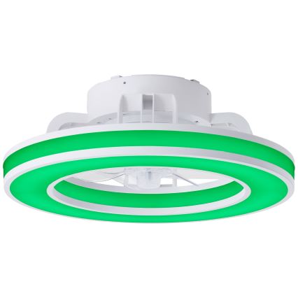 Ventilator LED RGBW dimabil de tavan Brilliant MONDELLO LED/26W/230V 2700-6500K d. 41,5 cm alb + telecomandă