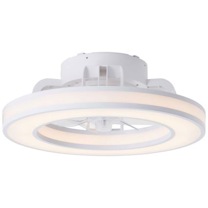 Ventilator LED RGBW dimabil de tavan Brilliant MONDELLO LED/26W/230V 2700-6500K d. 41,5 cm alb + telecomandă