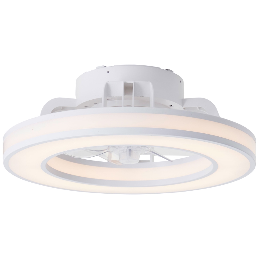 Ventilator LED RGBW dimabil de tavan Brilliant MONDELLO LED/26W/230V 2700-6500K d. 41,5 cm alb + telecomandă