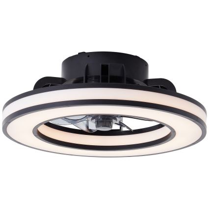 Ventilator LED RGBW dimabil de tavan Brilliant MONDELLO LED/26W/230V 2700-6500K d. 41 cm negru + telecomandă