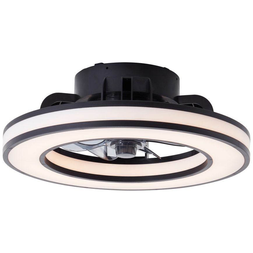 Ventilator LED RGBW dimabil de tavan Brilliant MONDELLO LED/26W/230V 2700-6500K d. 41 cm negru + telecomandă