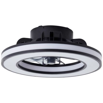 Ventilator LED RGBW dimabil de tavan Brilliant MONDELLO LED/26W/230V 2700-6500K d. 41 cm negru + telecomandă