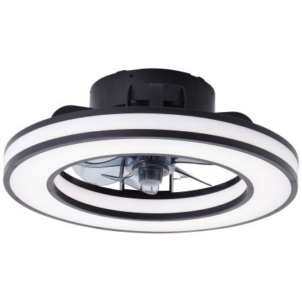 Ventilator LED RGBW dimabil de tavan Brilliant MONDELLO LED/26W/230V 2700-6500K d. 41 cm negru + telecomandă
