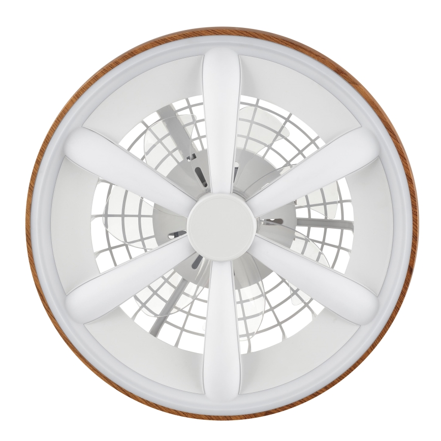 Ventilator LED RGBW dimabil de tavan GAIANO LED/24W/230V 2700-6500K d. 48 cm maro + telecomandă