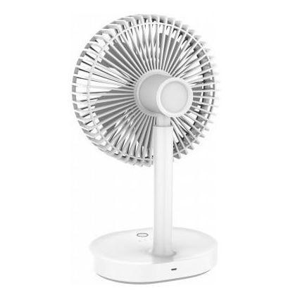 Ventilator reîncărcabil de birou cu lampă LED, 3000 mAh / 3,7 V, USB-C