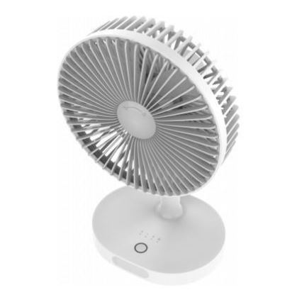 Ventilator reîncărcabil de birou cu lampă LED, 3000 mAh / 3,7 V, USB-C