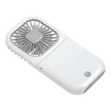 Ventilator reîncărcabil de buzunar 5W/5V 2500 mAh alb