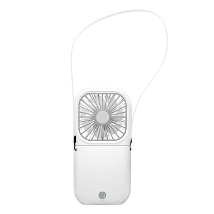 Ventilator reîncărcabil de buzunar 5W/5V 2500 mAh alb