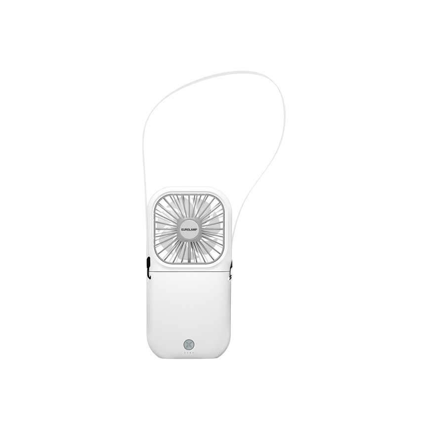 Ventilator reîncărcabil de buzunar 5W/5V 2500 mAh alb