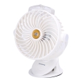 Ventilator reîncărcabil de buzunar Aigostar 2W/5V 2400mAh USB alb