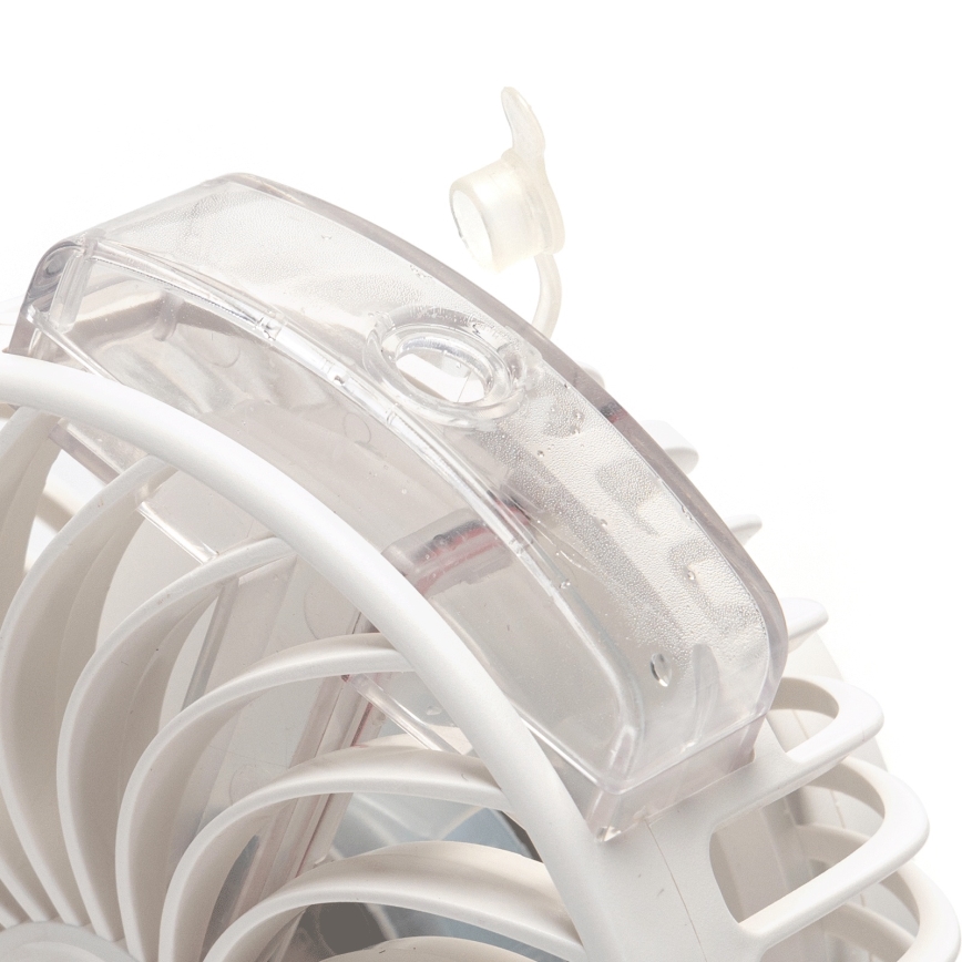 Ventilator reîncărcabil de buzunar Aigostar 2W/5V 2400mAh USB alb