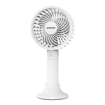 Ventilator reîncărcabil de buzunar Aigostar 3W/5V 1500mAh USB alb