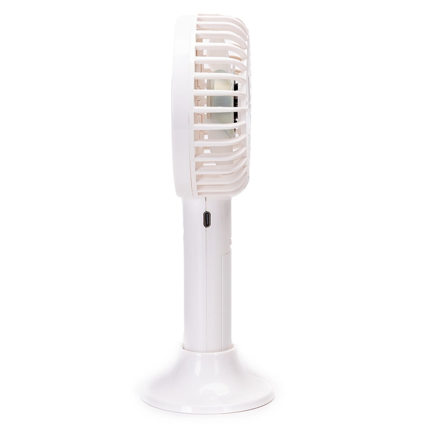 Ventilator reîncărcabil de buzunar Aigostar 3W/5V 1500mAh USB alb