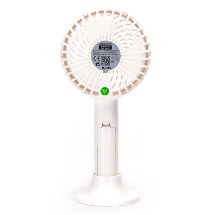 Ventilator reîncărcabil de buzunar Aigostar 3W/5V 1500mAh USB alb