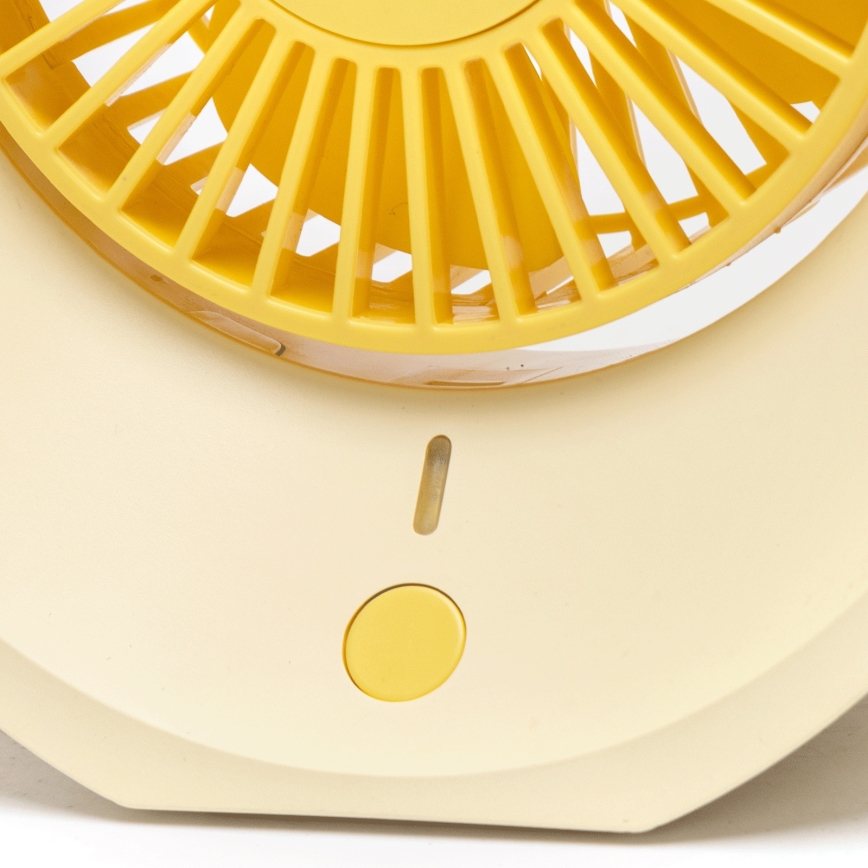 Ventilator reîncărcabil de masă Aigostar 3W/5V 1200mAh USB portocaliu