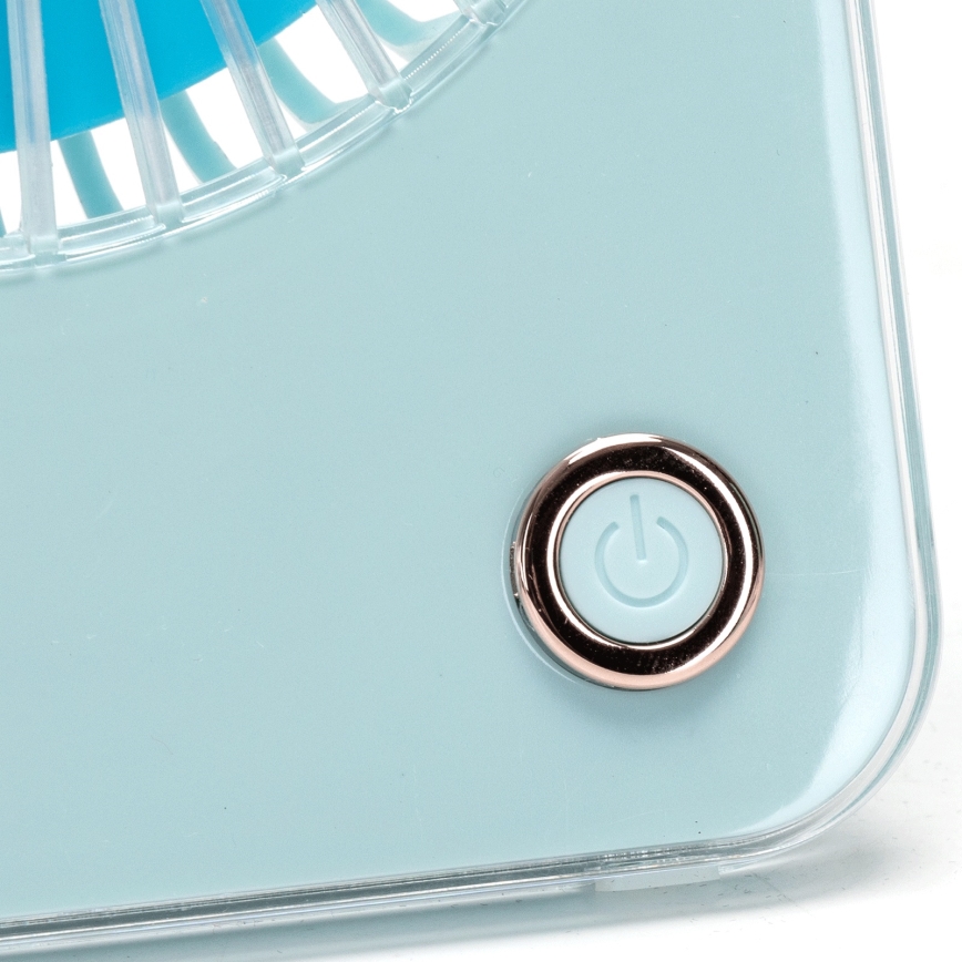 Ventilator reîncărcabil de masă Aigostar 5W/5V 3600mAh USB albastru