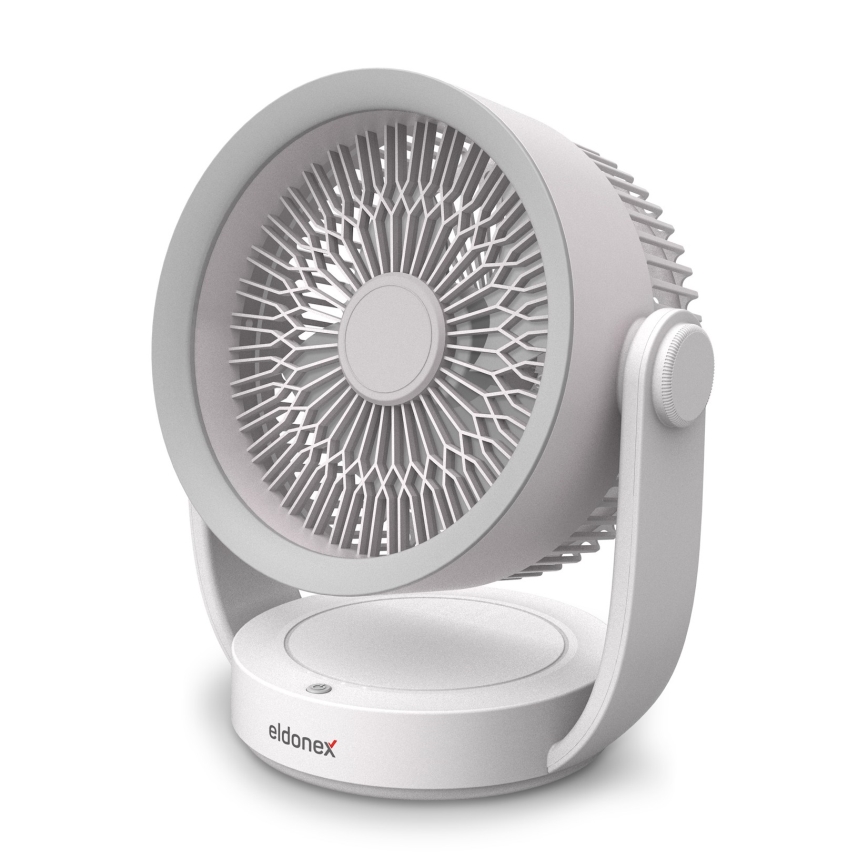 Ventilator reîncărcabil de masă ELDONEX ESF-1010-WH 9W/5V 4000 mAh alb