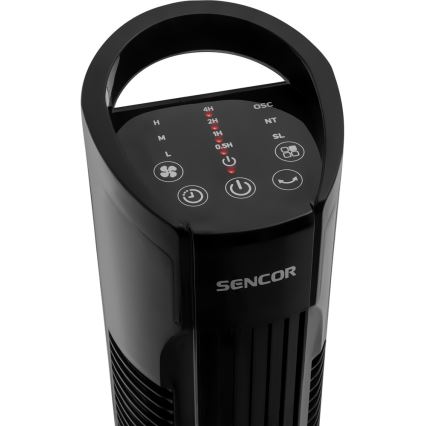 Ventilator turn 50W/230V negru Sencor + telecomandă