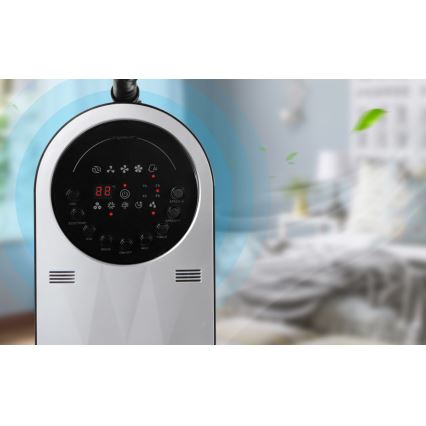 Ventilator turn cu efect de ceață Aigostar 95W/230V negru/gri + telecomandă