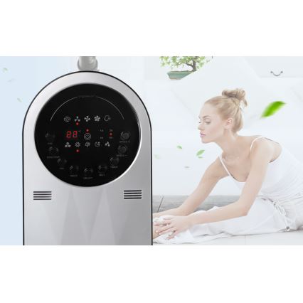 Ventilator turn cu efect de ceață Aigostar 95W/230V negru/gri + telecomandă