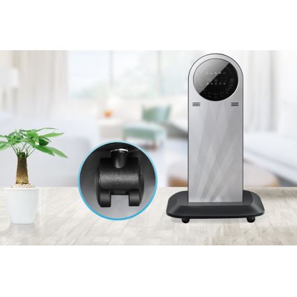 Ventilator turn cu efect de ceață Aigostar 95W/230V negru/gri + telecomandă