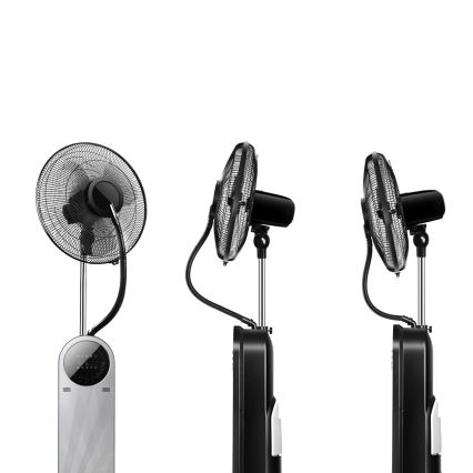 Ventilator turn cu efect de ceață Aigostar 95W/230V negru/gri + telecomandă