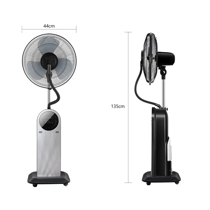 Ventilator turn cu efect de ceață Aigostar 95W/230V negru/gri + telecomandă