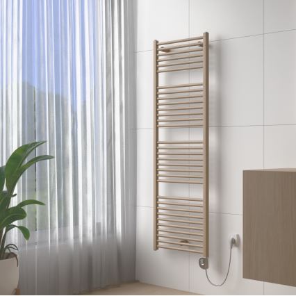 Vertaduro DENISE - radiator de baie cu termostat, 600 W, 154 x 50 cm, taupe