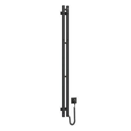Vertaduro - Uscător electric pentru prosoape cu termostat VEO 106W/230V 150x9 cm IP44 negru, pe partea dreaptă